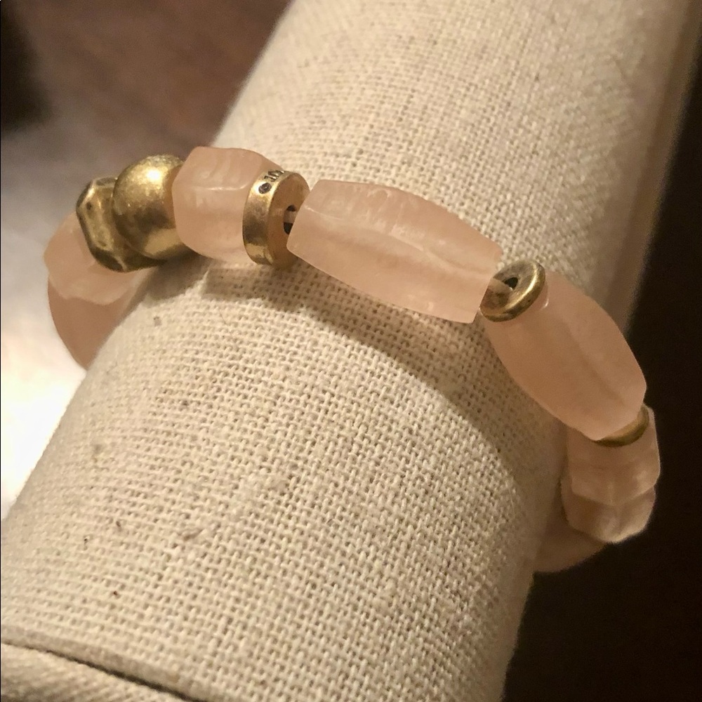 Stella & Dot Brix Stretch Bracelet Blush